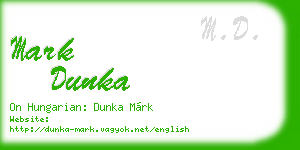 mark dunka business card